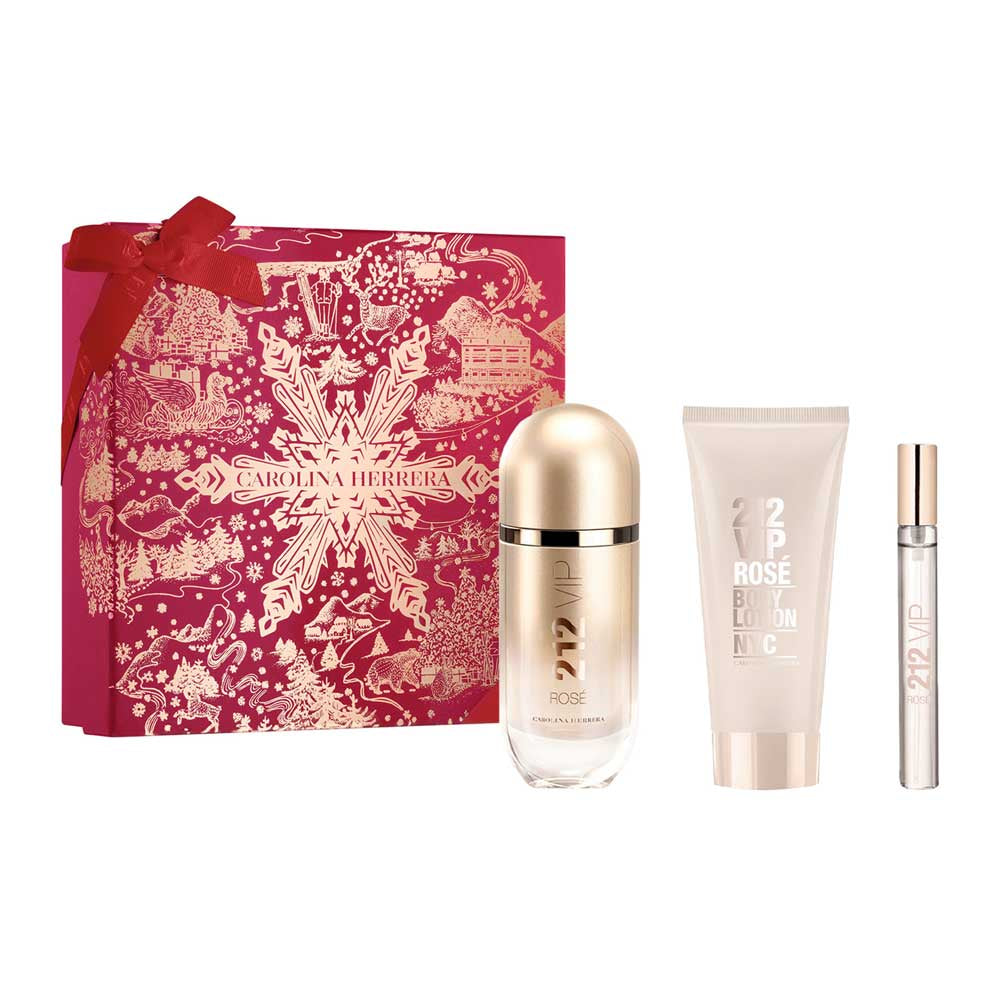 212 Vip Rose Navidad Estuche 3pzs Dama – Perfumería Sublime